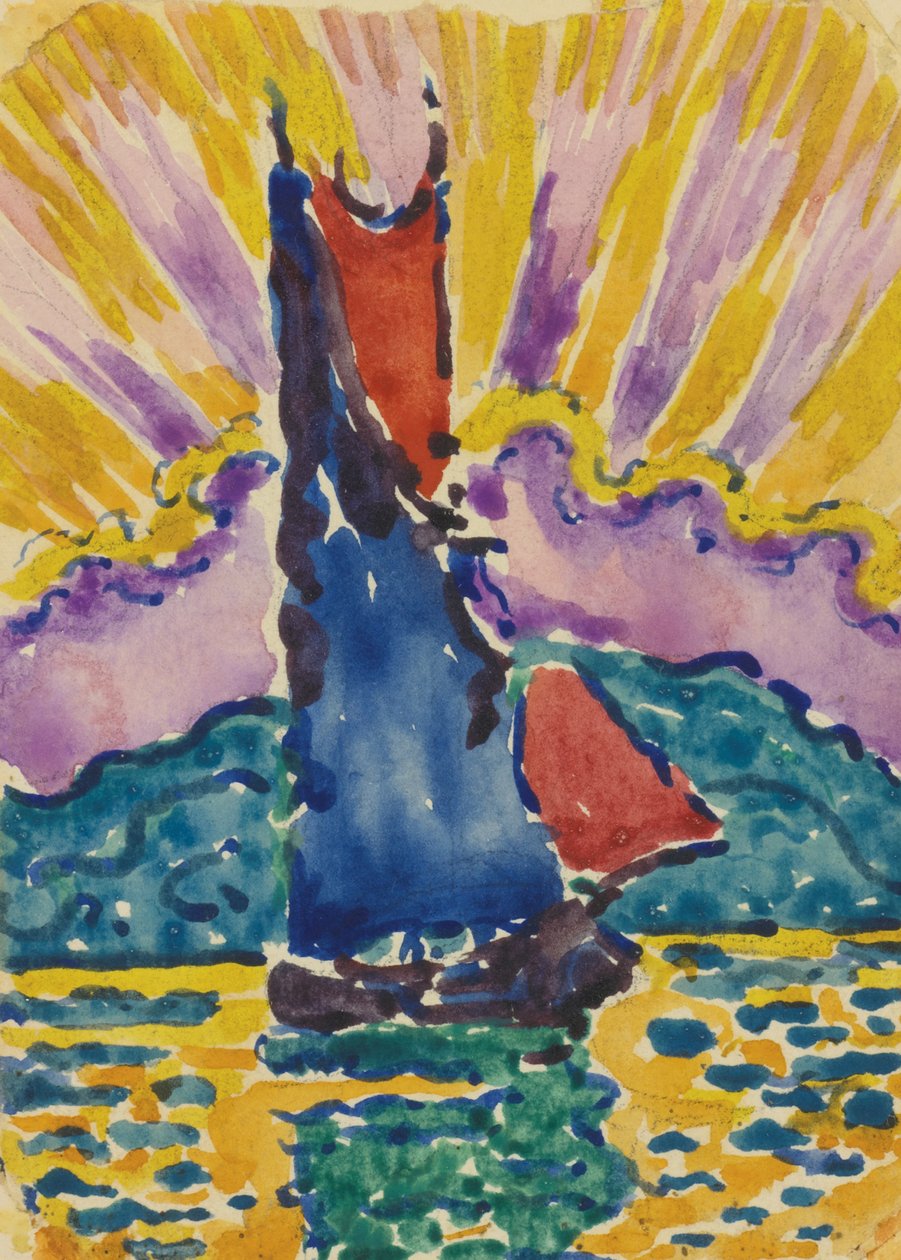Solnedgang LÉventail, ca. 1905 av Paul Signac