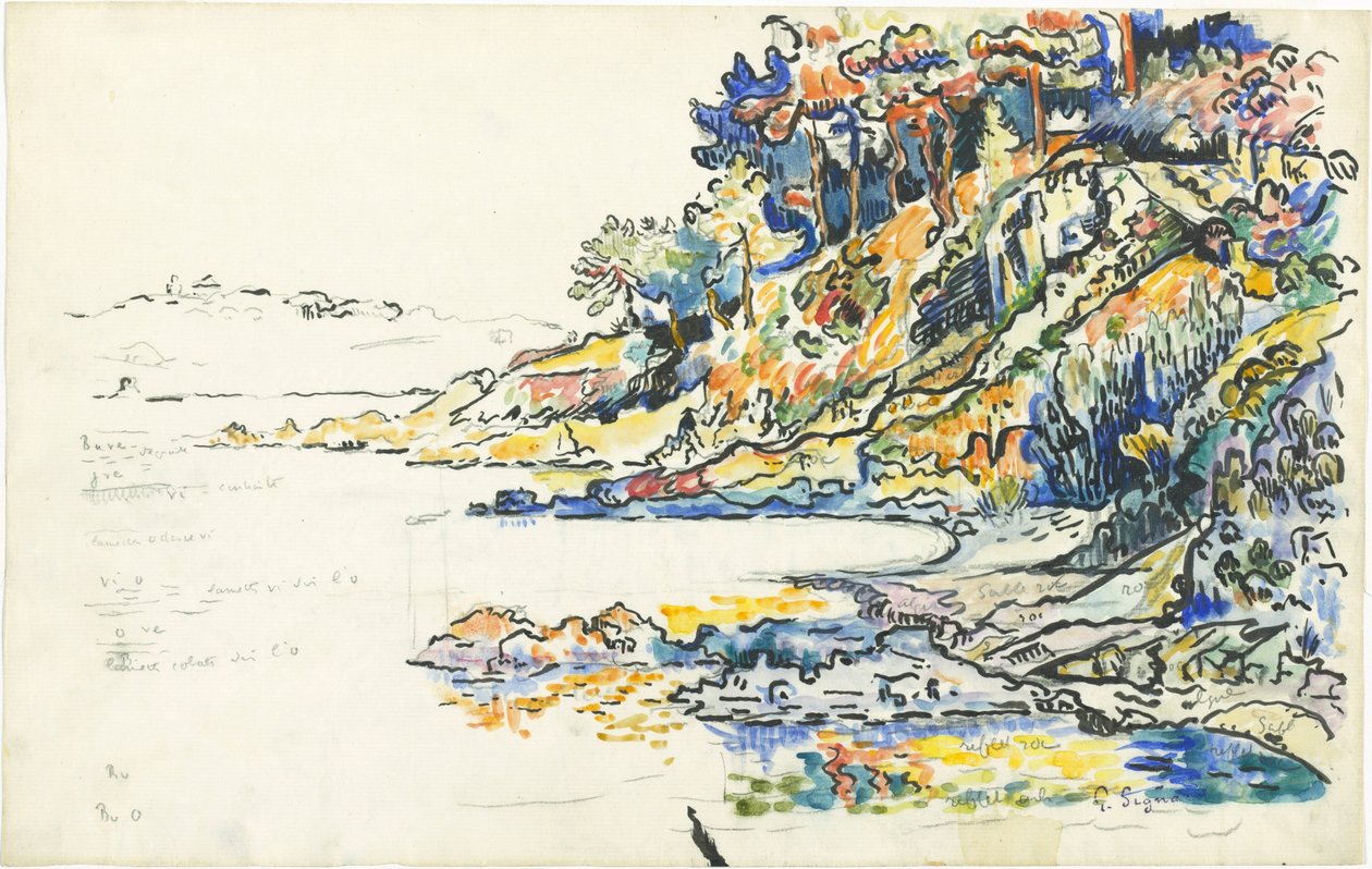 Calanquen ved Saint-Tropez av Paul Signac