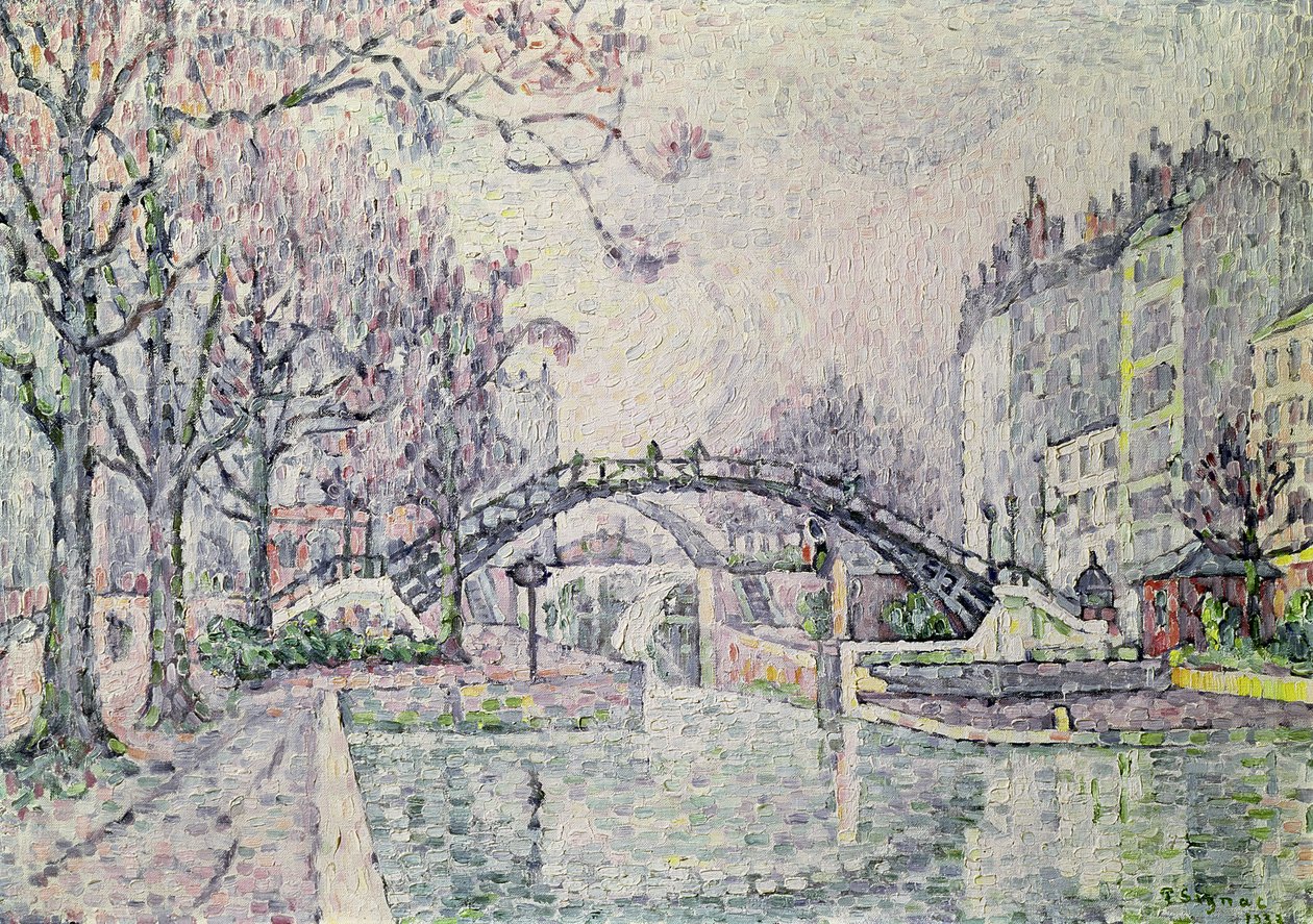 Canal Saint-Martin, 1933 av Paul Signac