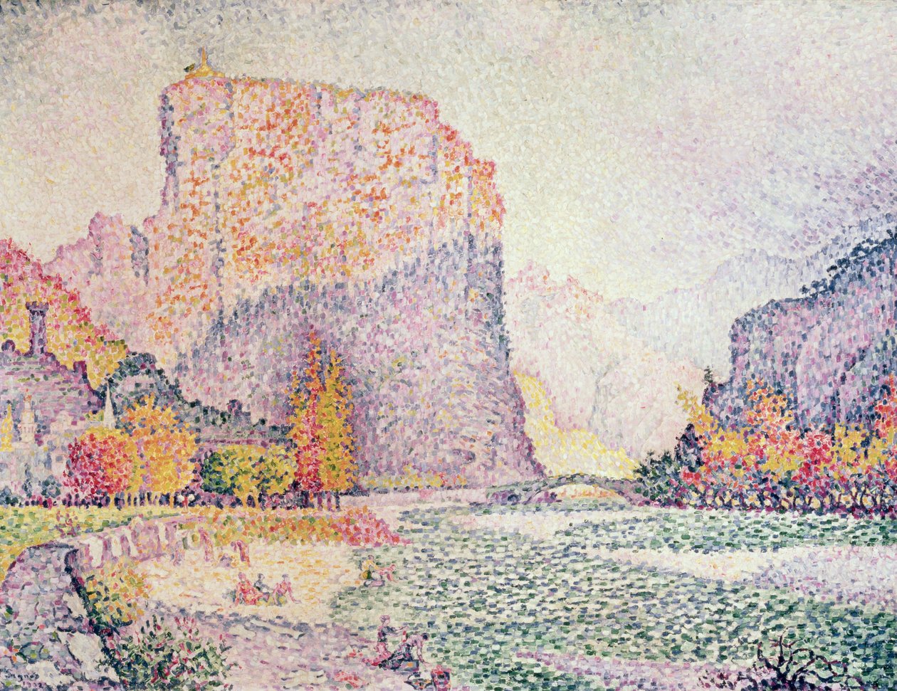 Cliffs at Castellane, 1902 av Paul Signac