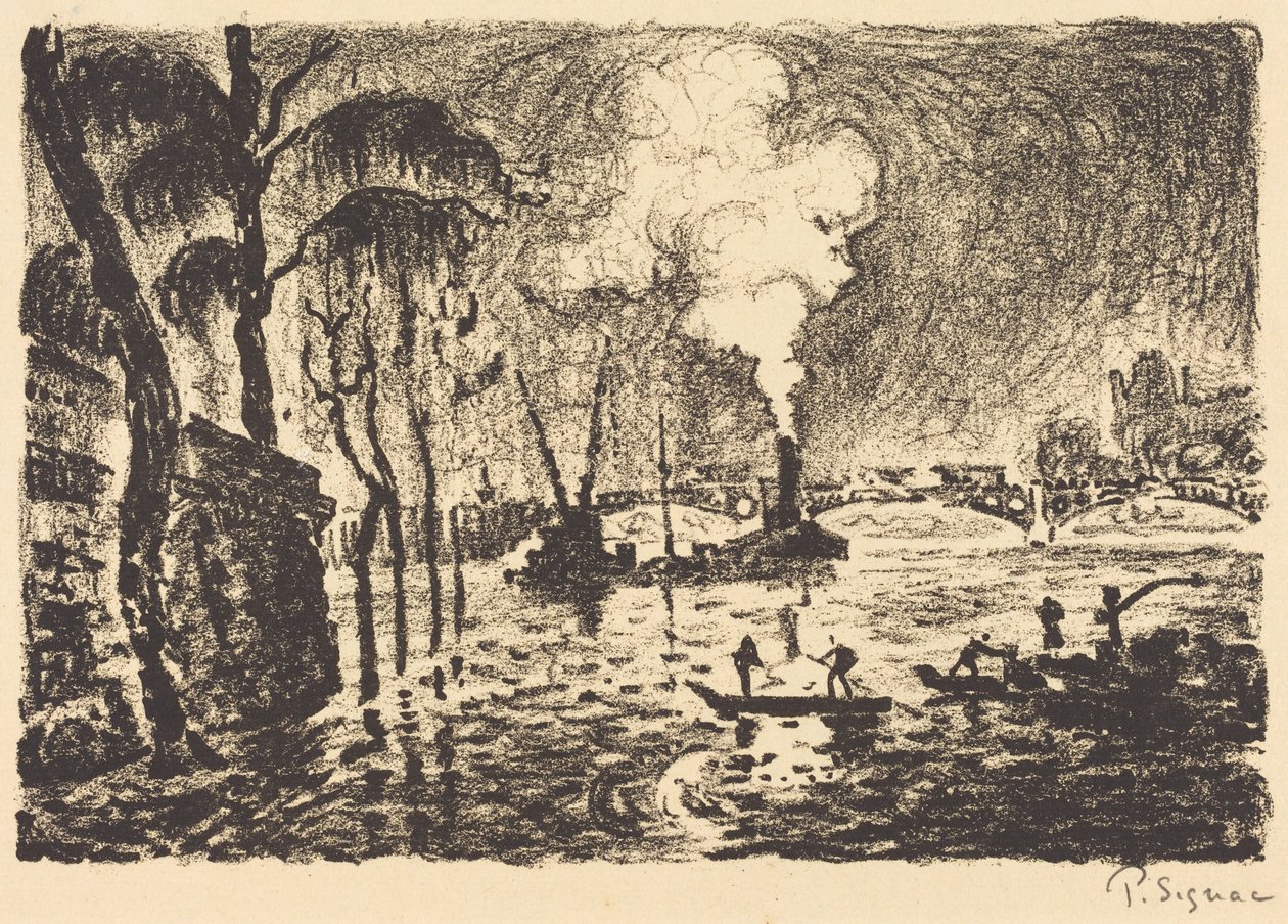 Seinen i flom i 1910 av Paul Signac