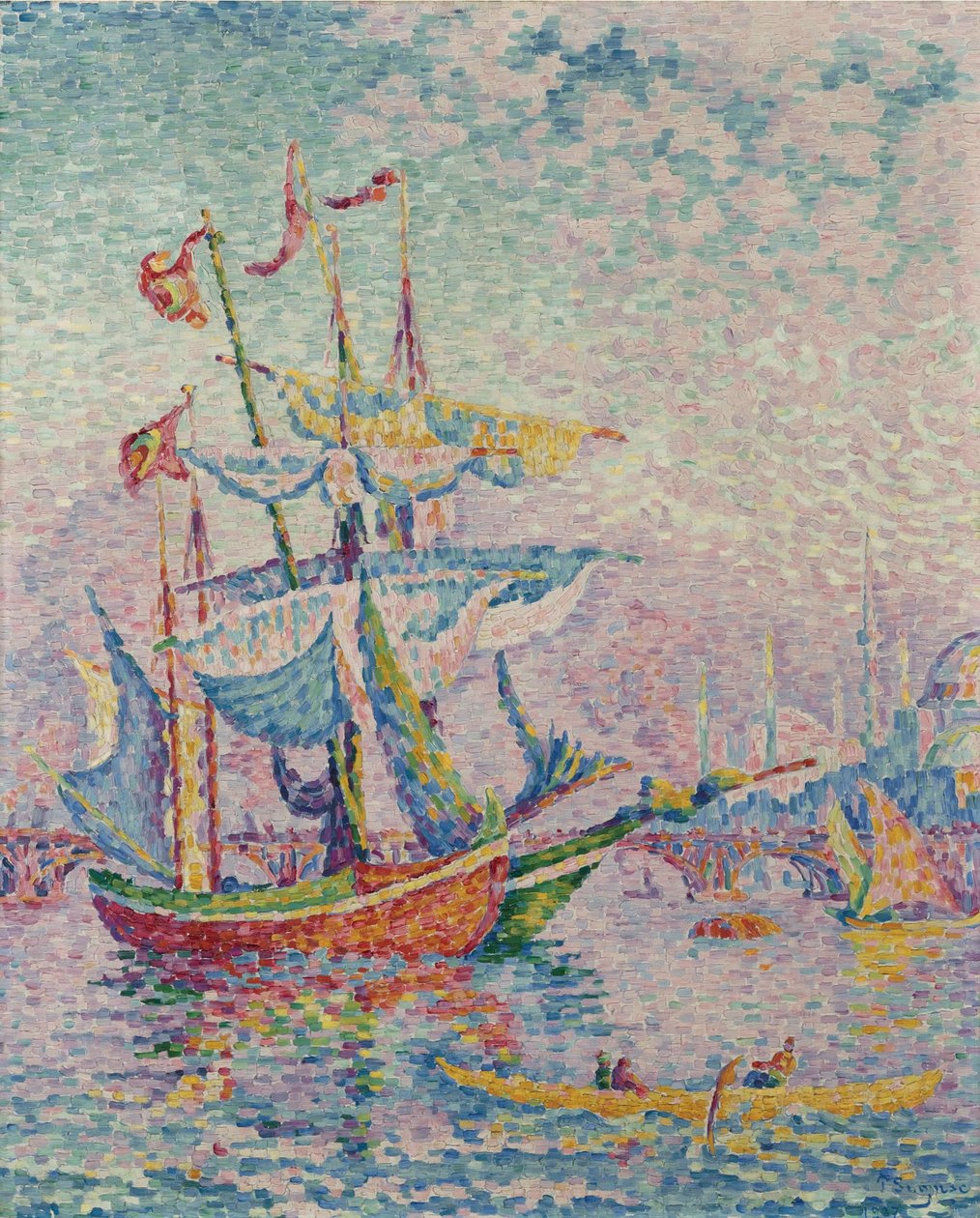 Det gylne horn. Broen, 1907 av Paul Signac