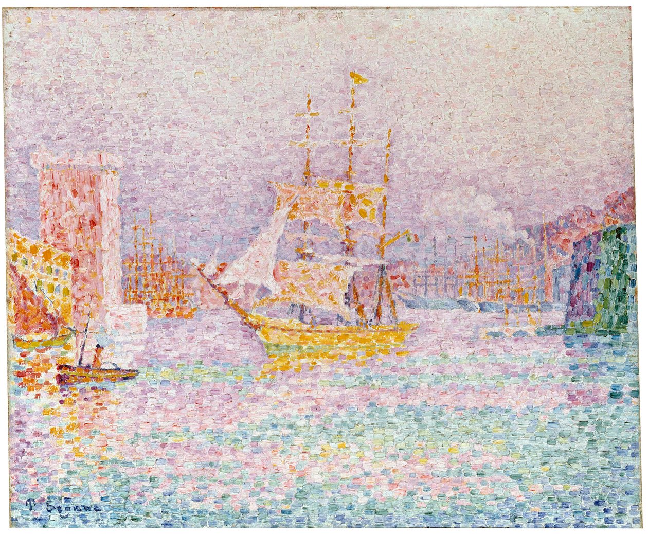 Havnen i Marseille, 1907. av Paul Signac