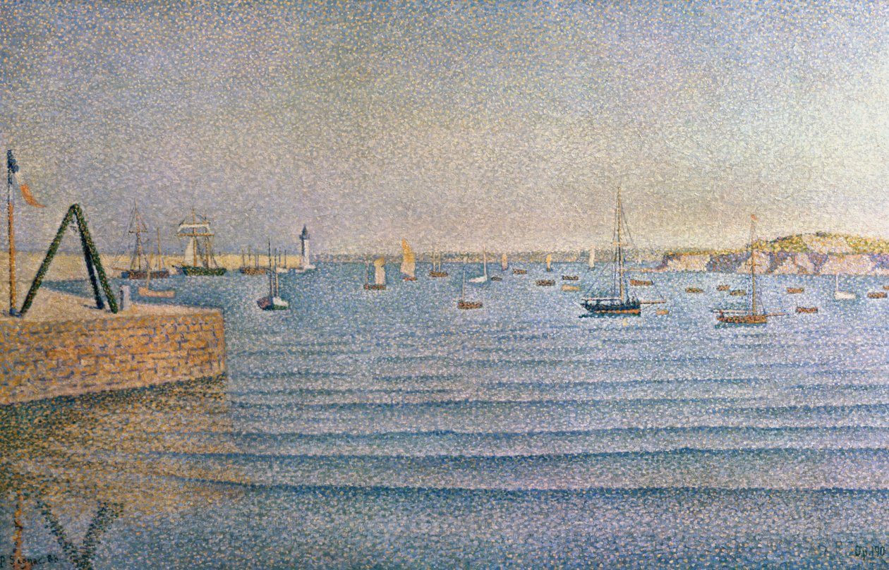 Havnen i Portrieux, 1888 av Paul Signac