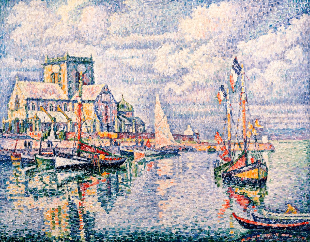 Havnen i Barfleur, 1931 av Paul Signac