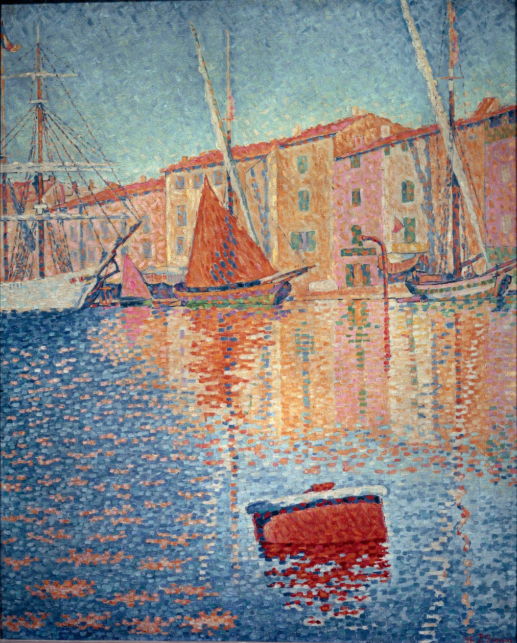 Den røde bøyen (Saint Tropez) av Paul Signac