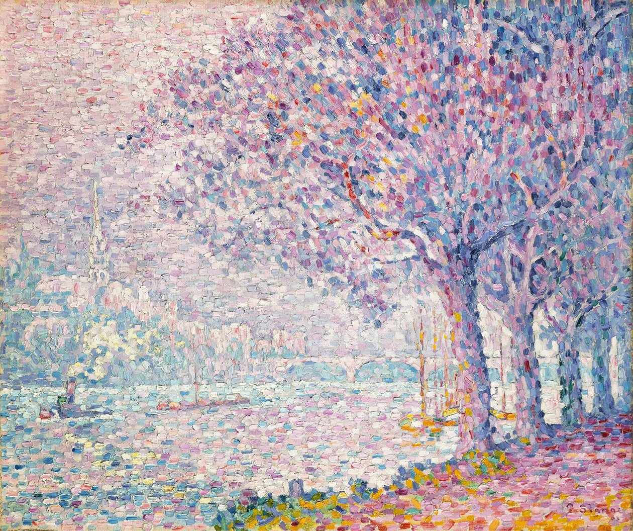 Seinen ved St. Cloud, 1903 av Paul Signac