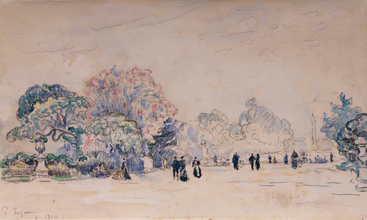 Tuileriene, Paris, 1910 av Paul Signac