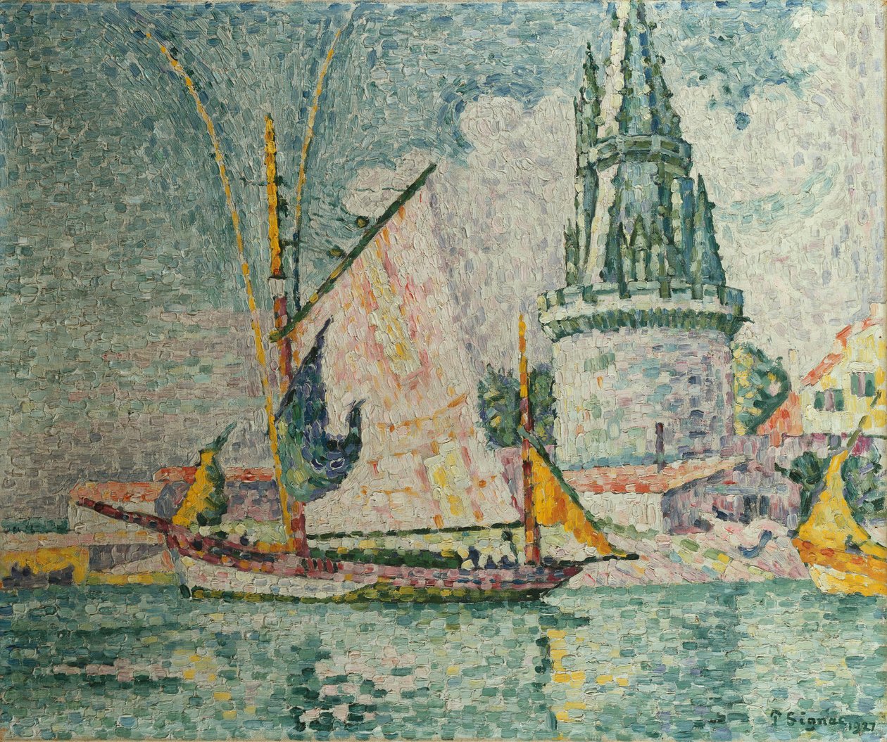 Reisen til de fire sersjantene i La Rochelle, 1927 av Paul Signac