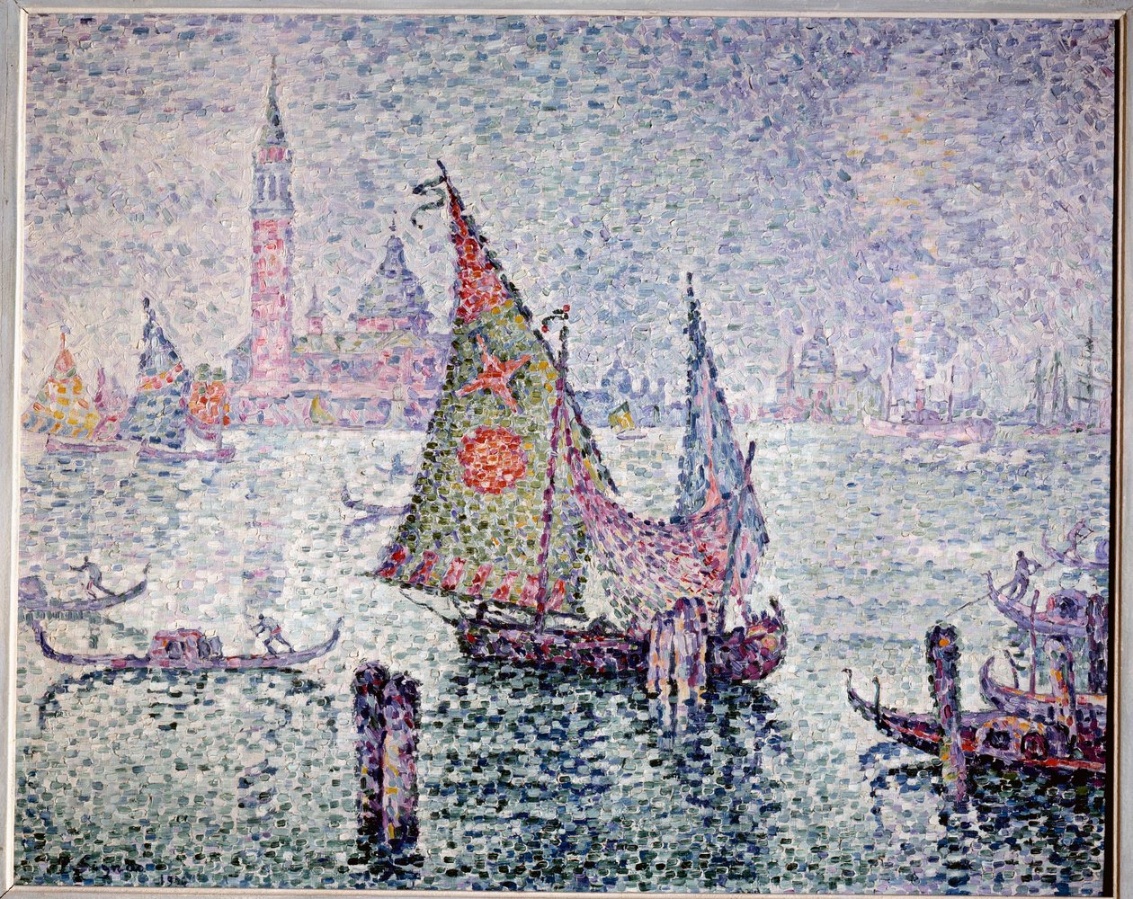 Det grønne sløret, Venezia. Maleri av Paul Signac (1863-1935) av Paul Signac