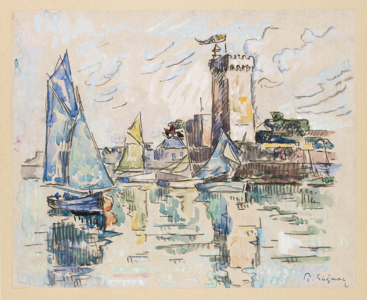 Utsikt over havnen ved Les Sables-d