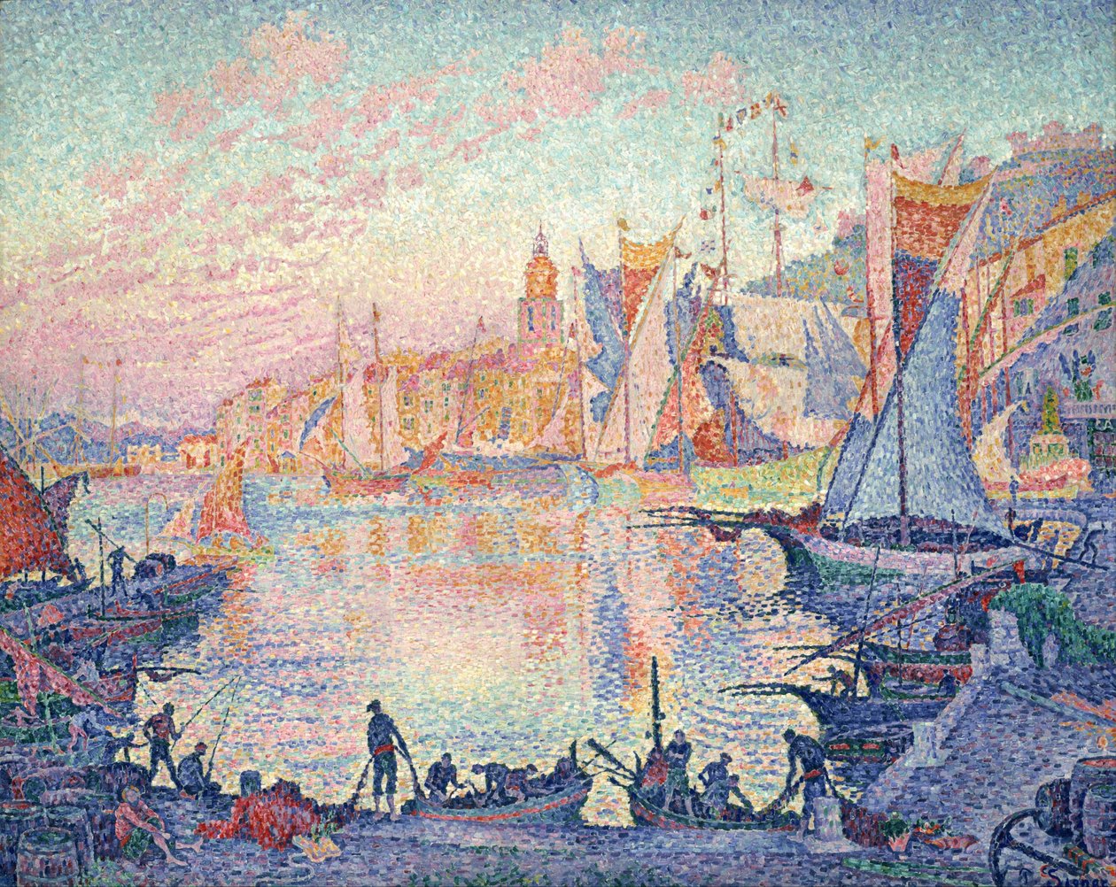 Havnen i Saint-Tropez av Paul Signac
