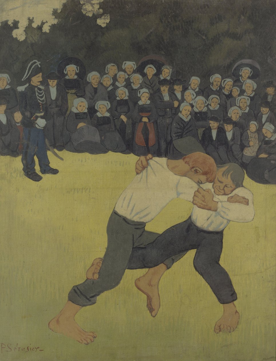 Bretonsk bryting, 1890-1891 av Paul Sérusier