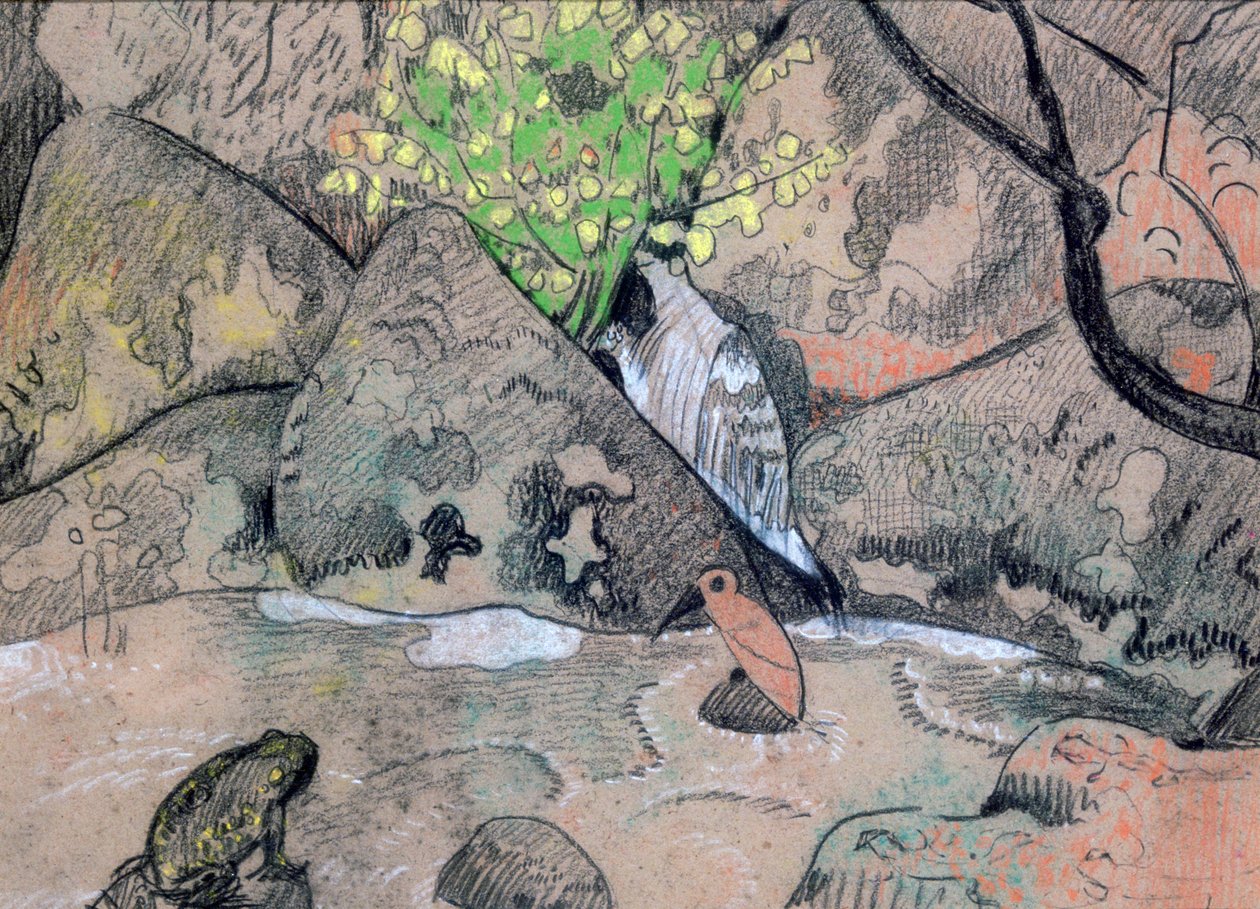 Landskap med en fugl og en padde, c1883-1927 av Paul Sérusier