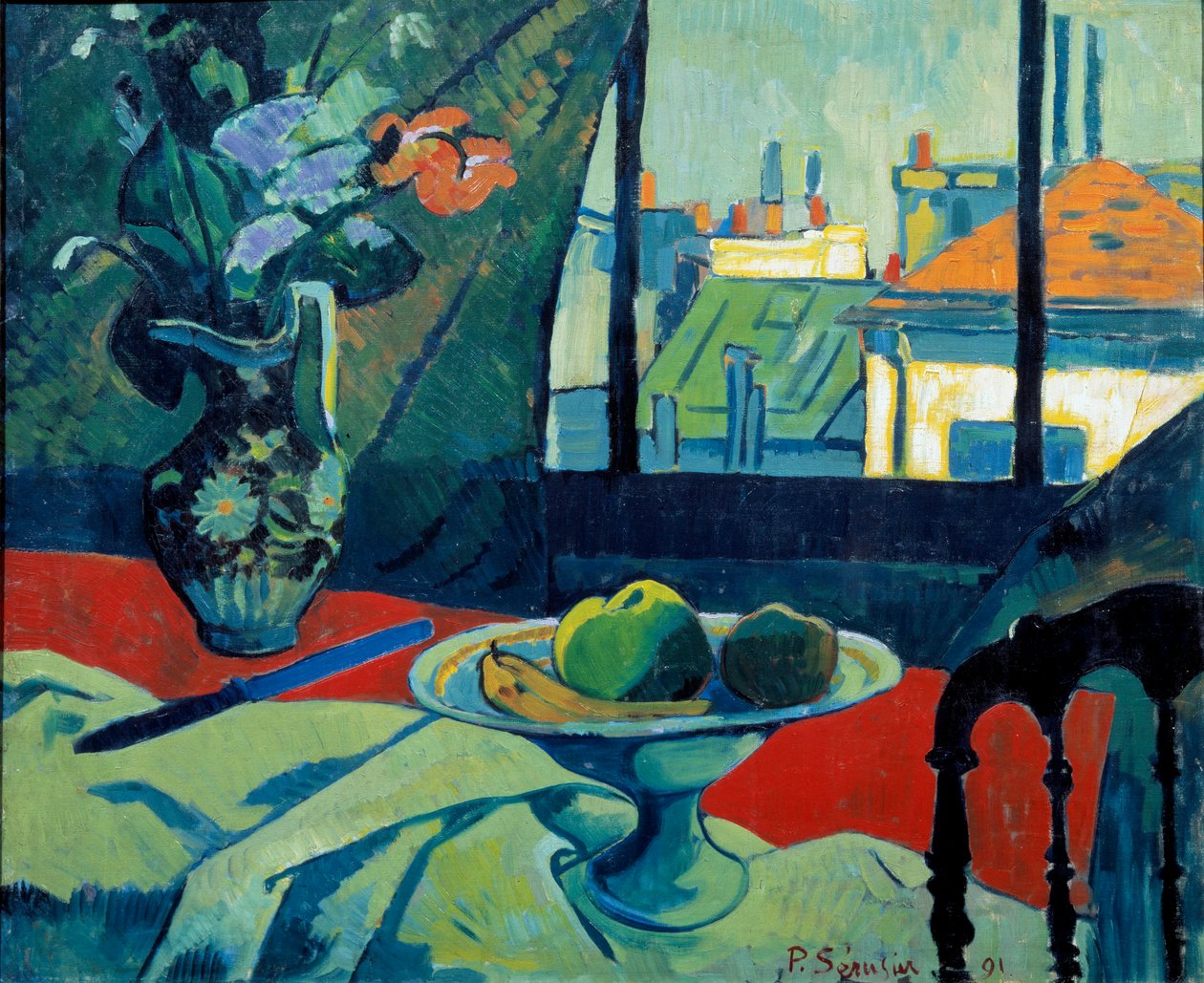 Stilleben, kunstnerens verksted-maleri av Paul Serusier (1863-1927) 1891 Søn. 0,6x0,73 m Paris, musee d