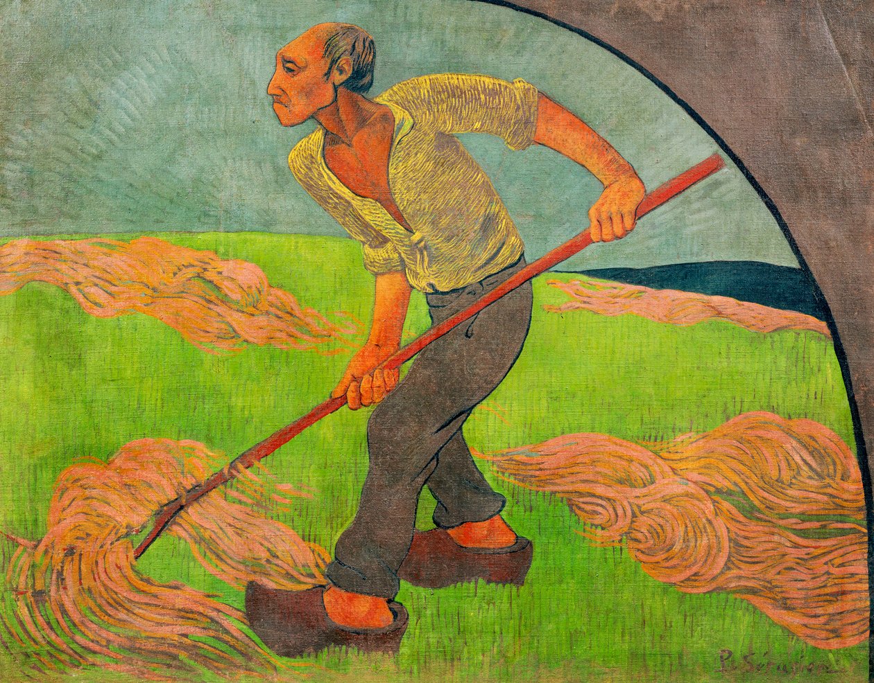 The Haymaker, hyllest til Van Gogh, 1892 av Paul Sérusier