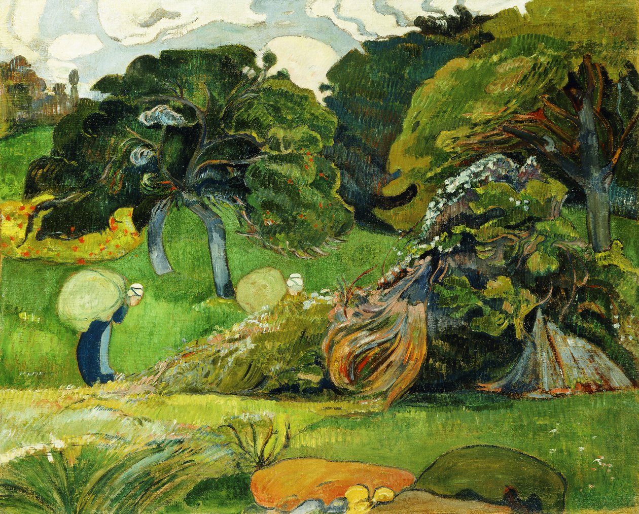 De to vaskekvinnene; Les Deux Lavandieres, ca. 1892 av Paul Sérusier