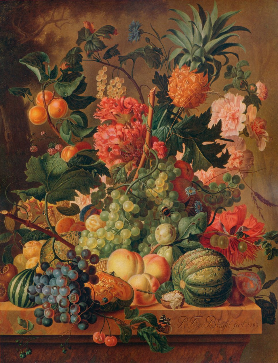 Frukt og blomster, 1789, 1938 av Paul Theodor van Brussel