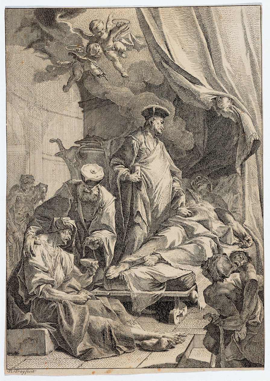 De hellige Cosmas og Damian pleier de syke av Paul Troger