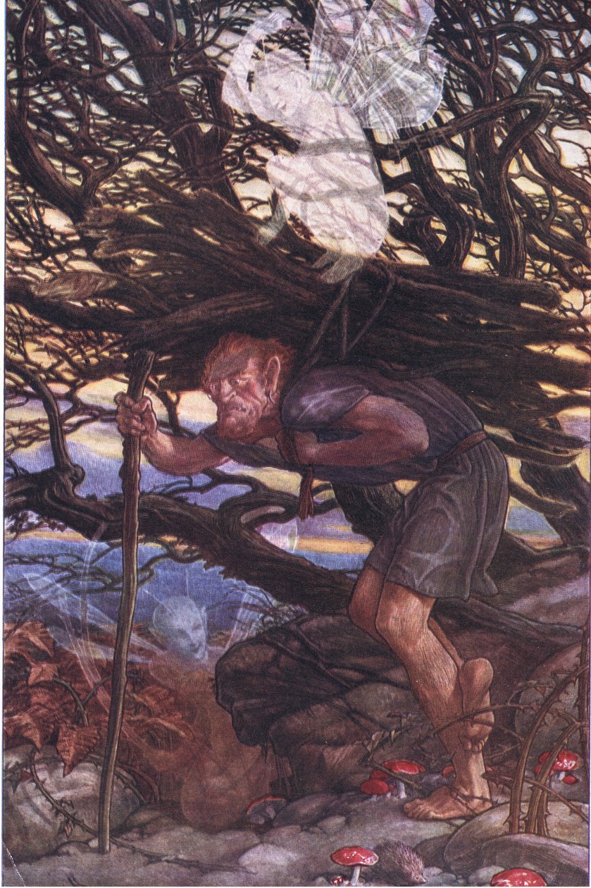 Og likevel trenger jeg må forbanne, illustrasjon fra The Tempest, 1908 av Paul Vincent Woodroffe