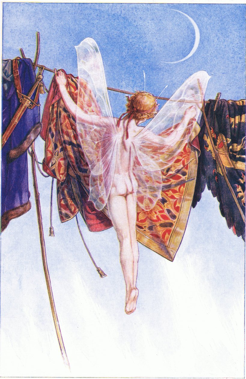Kom og heng dem på streken, illustrasjon fra The Tempest, 1908 av Paul Vincent Woodroffe