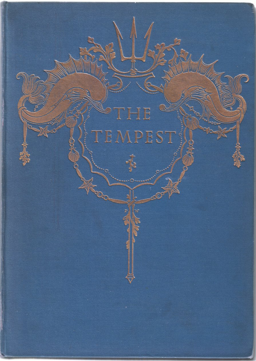 Forsidedesign, illustrasjon fra The Tempest, 1908 av Paul Vincent Woodroffe