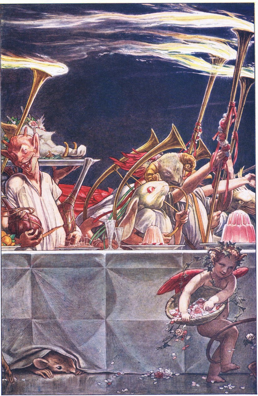 Gi oss snille voktere, himmeler!-hva var dette?, illustrasjon fra The Tempest, 1908 av Paul Vincent Woodroffe