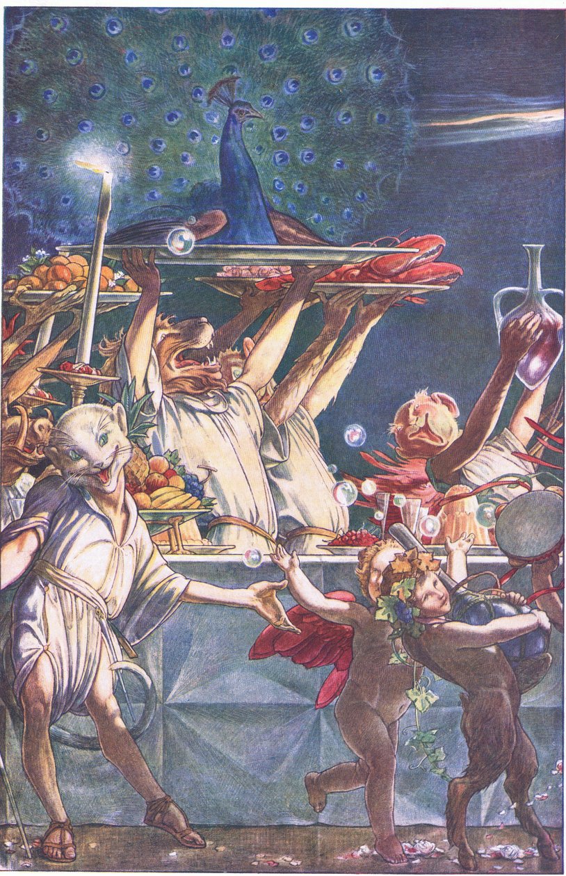 Gi oss snille voktere, himmeler!-hva var dette?, illustrasjon fra The Tempest, 1908 av Paul Vincent Woodroffe