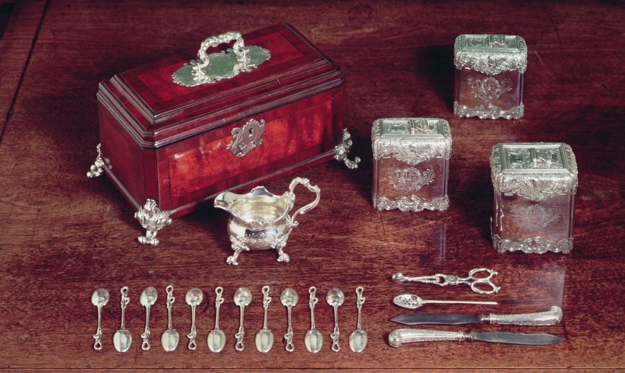 Teutstyr, ca. 1735 (sølv og tre) av Paul de Lamerie