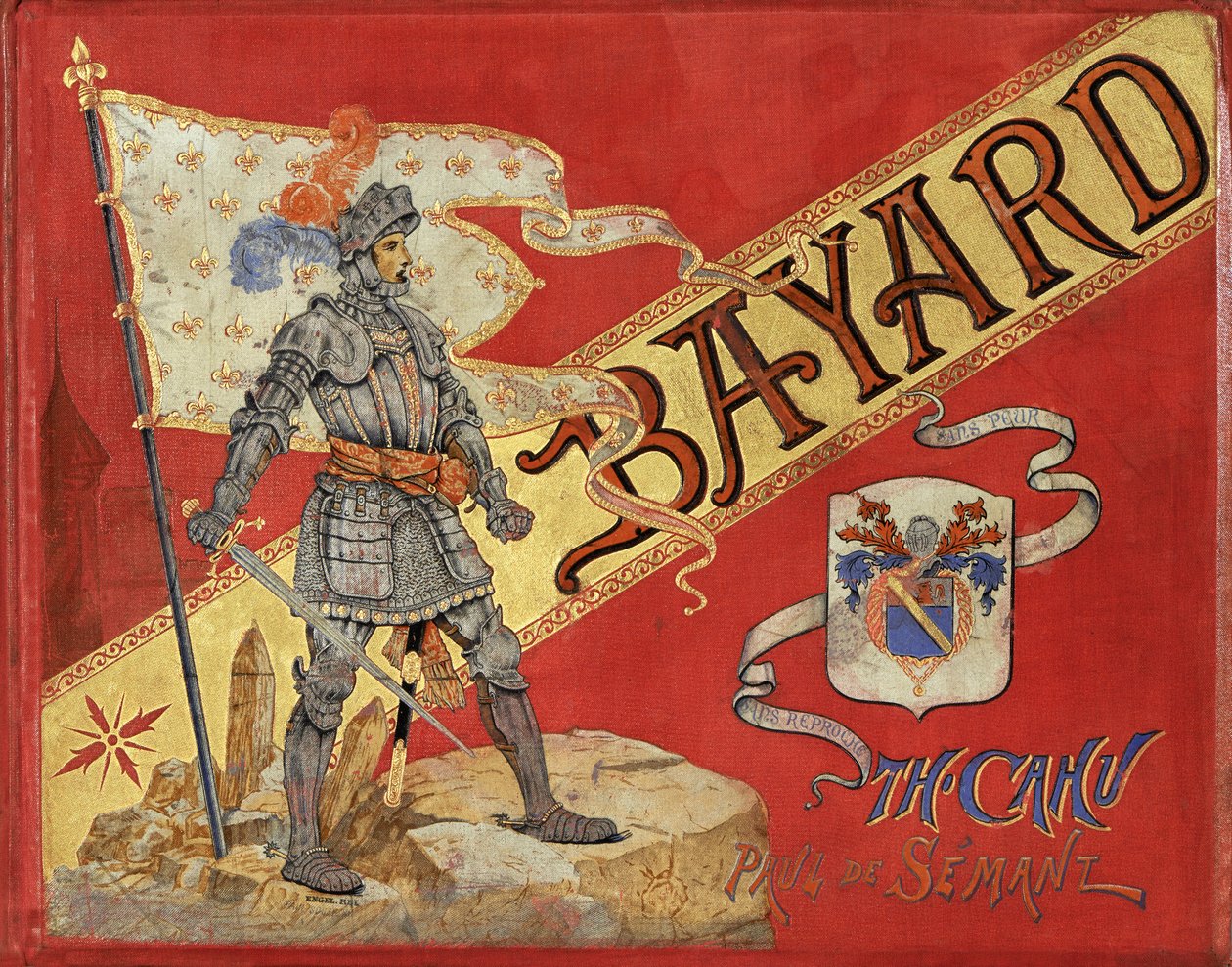 Omslag til boken "" Bayard "" av Theodore Cahu, illustrert av Paul De Semant (1855-1915) av Paul de Semant