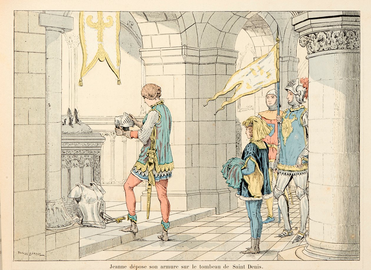 Illustrasjon hentet fra boken "" Joan of Arc "" av Theodore Cahu og illustrert av Paul De Semant (1855-1915): Jeanne d