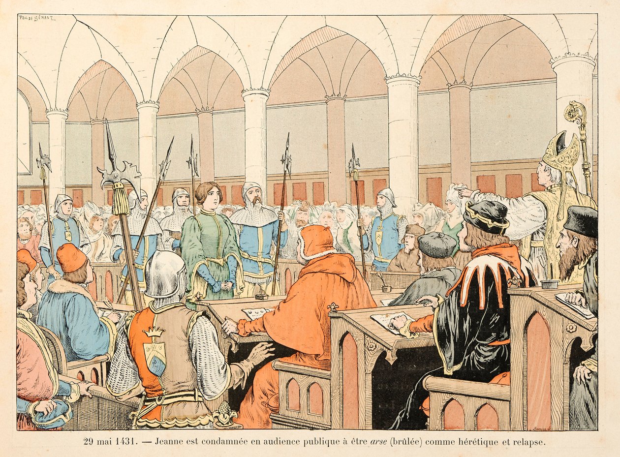 Illustrasjon hentet fra boken "" Joan of Arc "" av Theodore Cahu og illustrert av Paul De Semant (1855-1915): 29. mai av Paul de Semant
