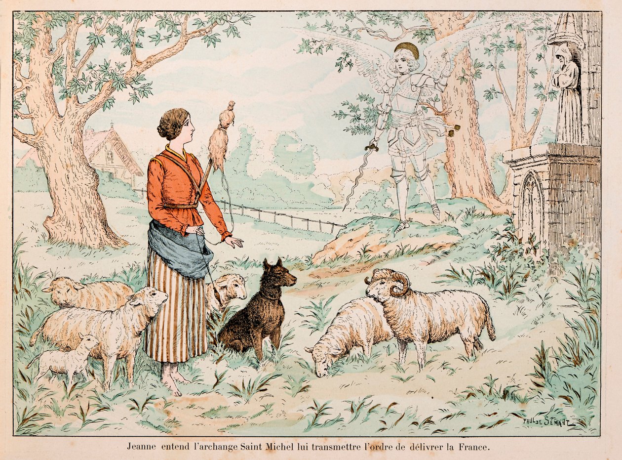 Illustrasjon hentet fra boken "" Joan of Arc "" av Theodore Cahu og illustrert av Paul De Semant (1855-1915): Jeanne d