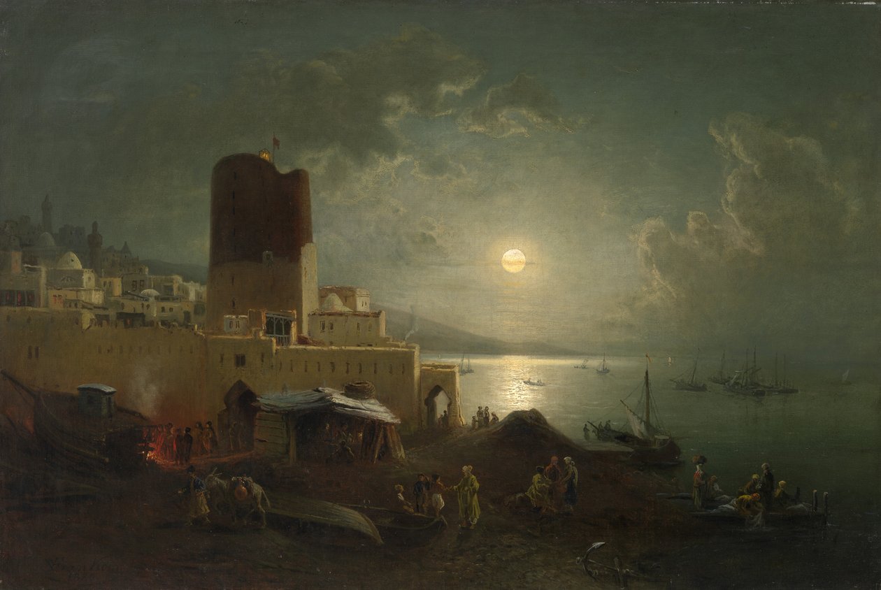 Utsikt over Maiden Tower i Baku av Paul von Franken