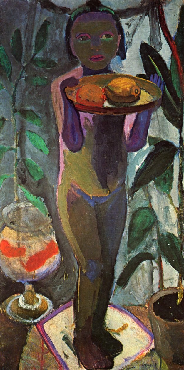 Barnas nakenhet med fiskebolle av Paula Modersohn-Becker