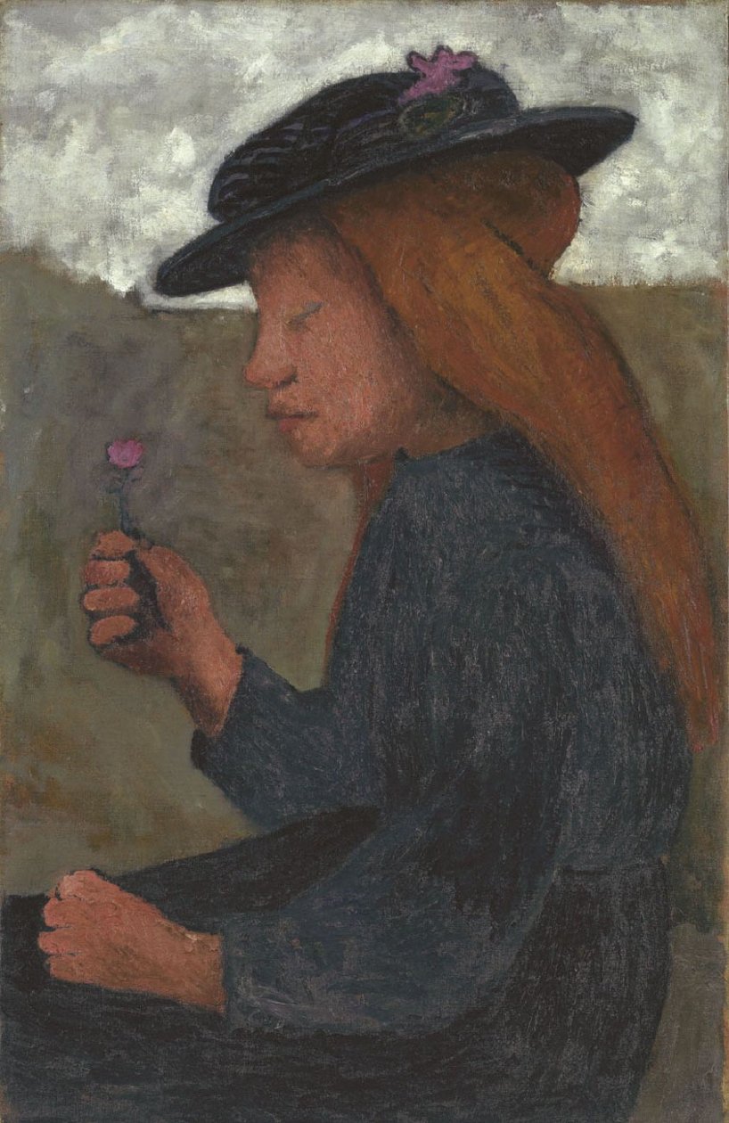 Jente med svart lue av Paula Modersohn Becker