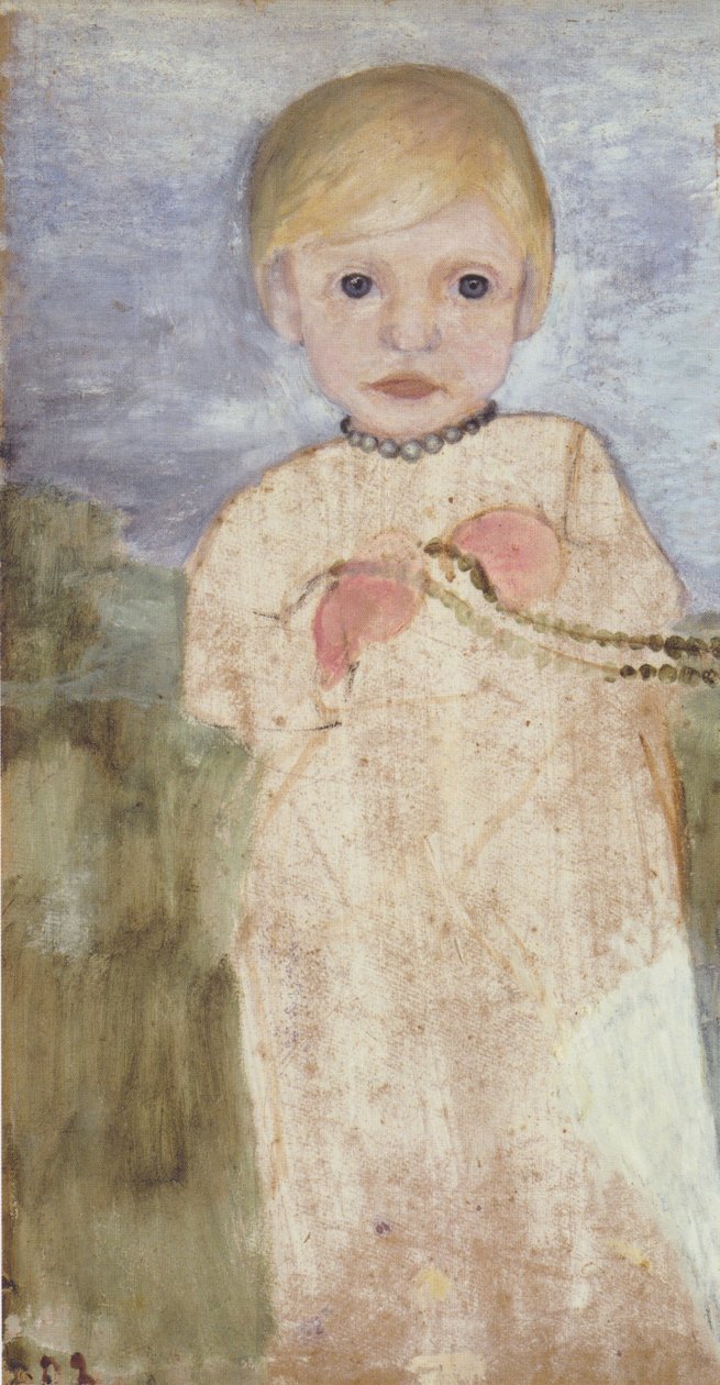 Mieke Vogeler med et perlekjede av Paula Modersohn Becker