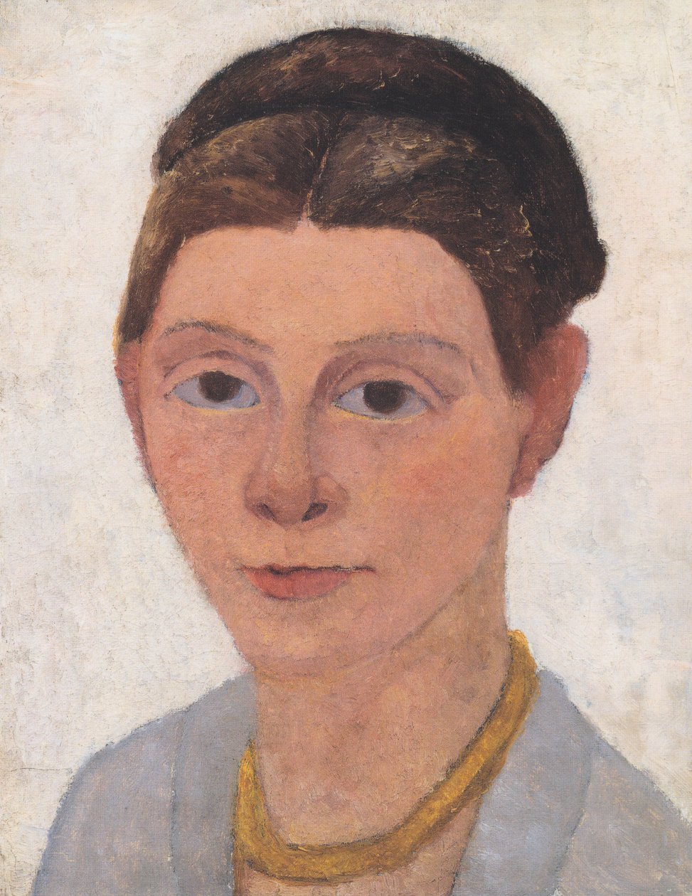 Selvportrett med et gult halskjede av Paula Modersohn Becker