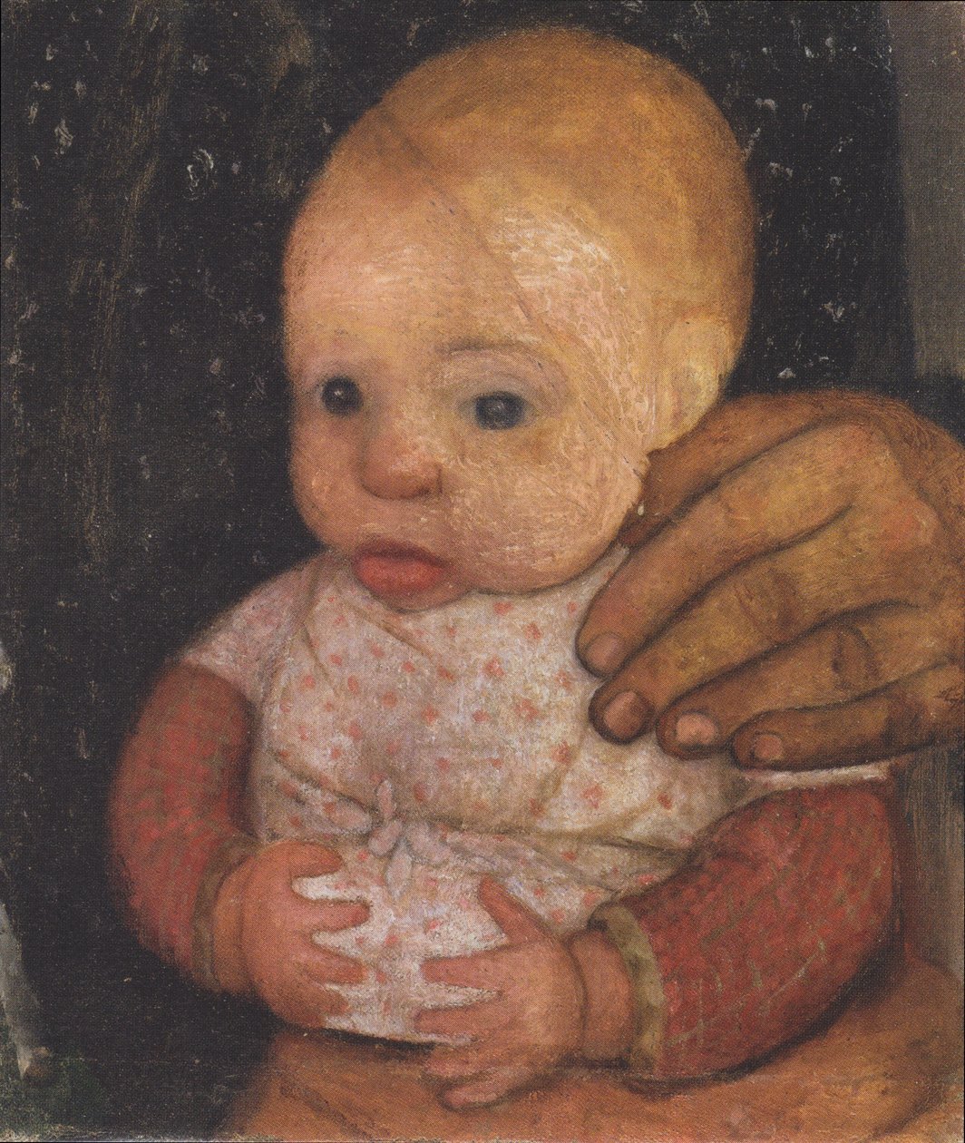 Spedbarn med mors hånd av Paula Modersohn Becker