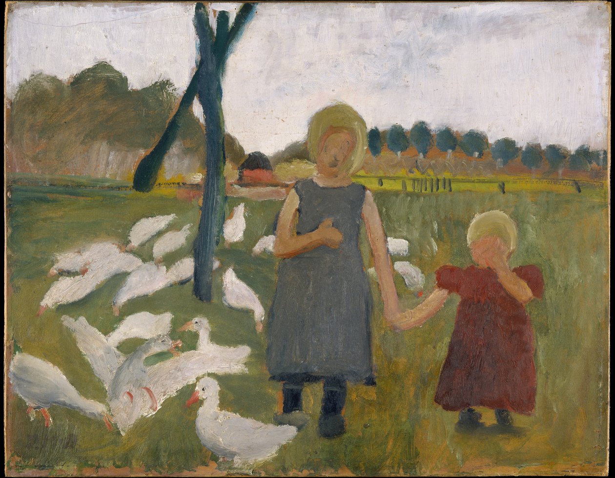 Barn med gjess av Paula Modersohn-Becker
