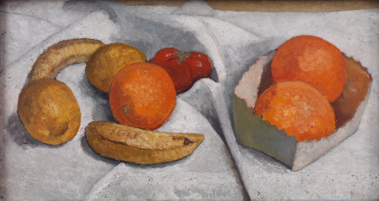 Stilleben med appelsiner, bananer, sitroner og tomat av Paula Modersohn-Becker