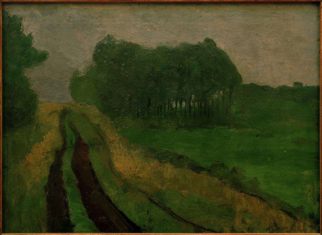 Kveldslandskap med furutrær av Paula Modersohn Becker