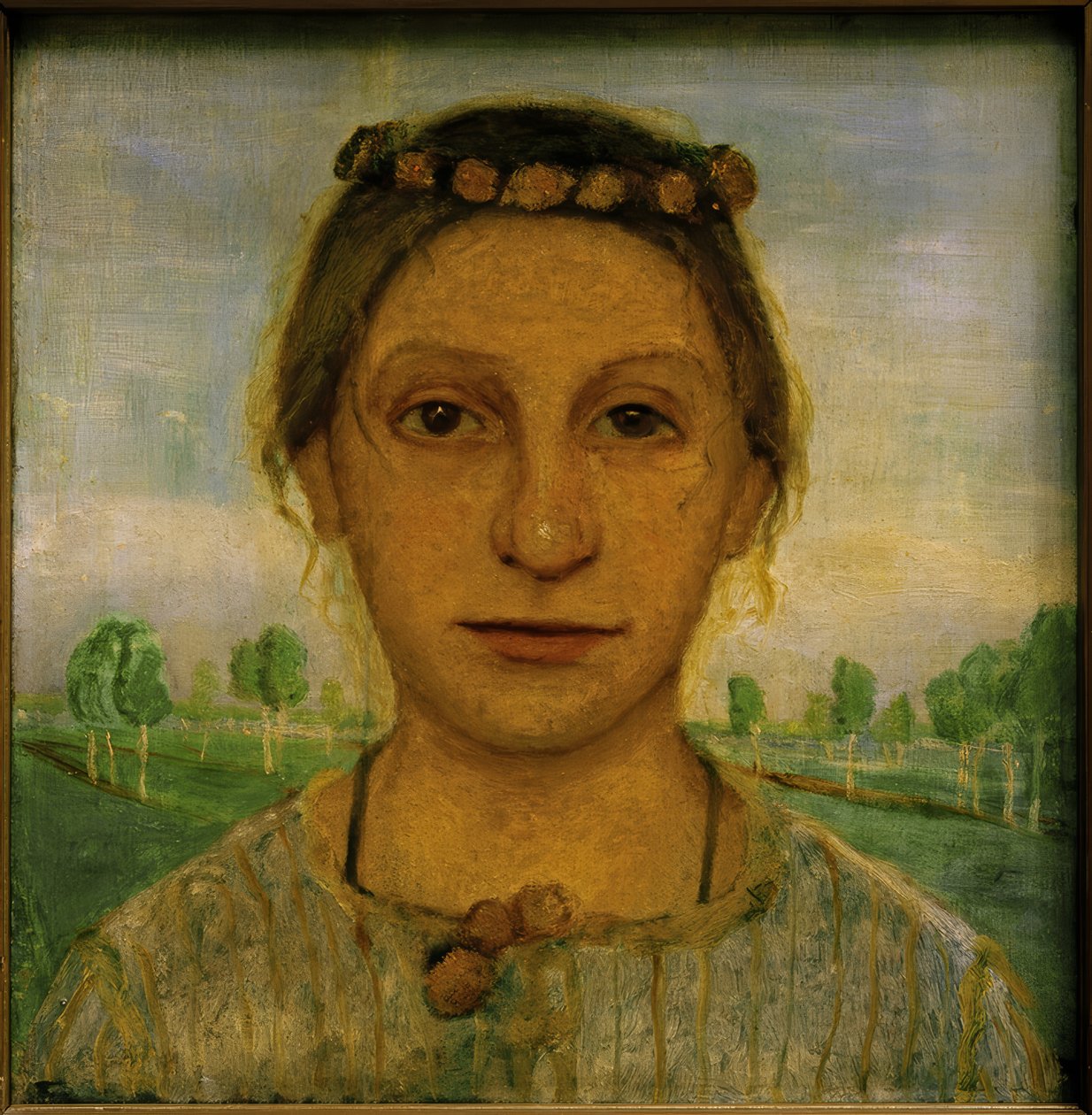 Portrett av søster Herma av Paula Modersohn Becker