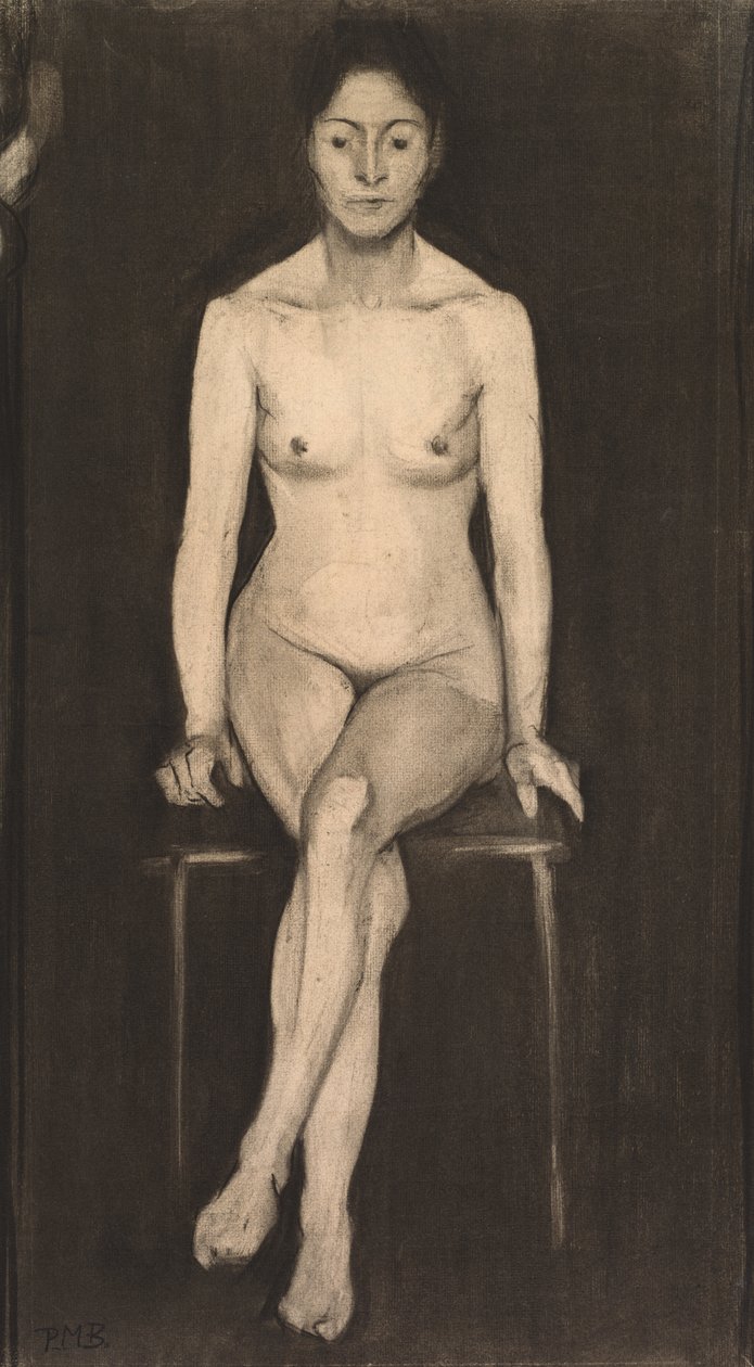 Sittende naken kvinne (selvportrett?) av Paula Modersohn Becker