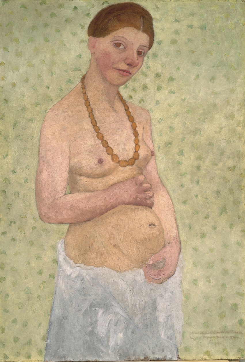 Selvportrett på den sjette bryllupsdagen, 1906 av Paula Modersohn Becker