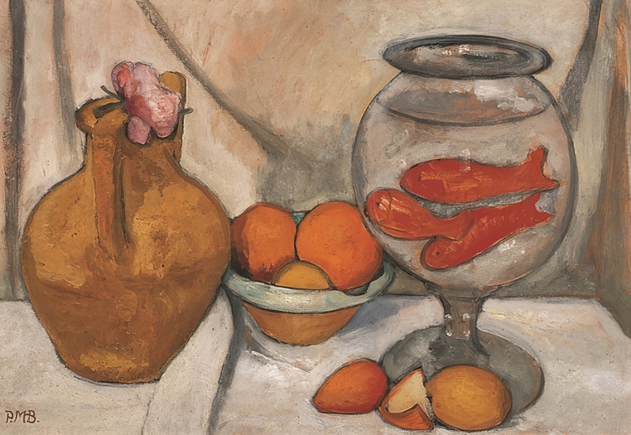 Stilleben med fiskeskål. 1906 av Paula Modersohn Becker
