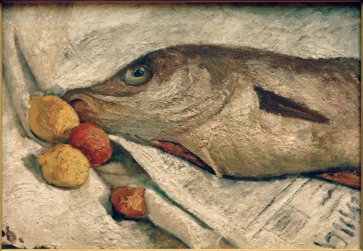 Stilleben med hyse av Paula Modersohn Becker
