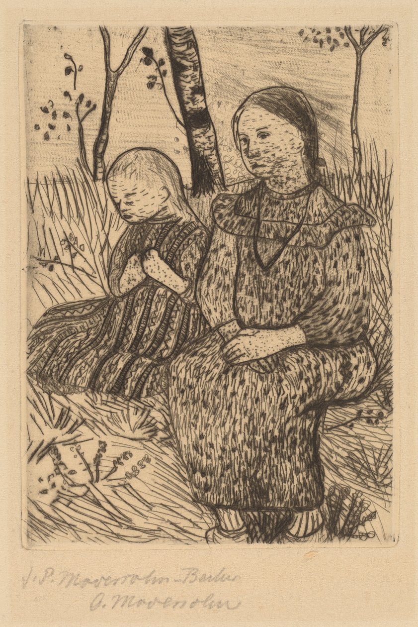 To bondepiker av Paula Modersohn Becker