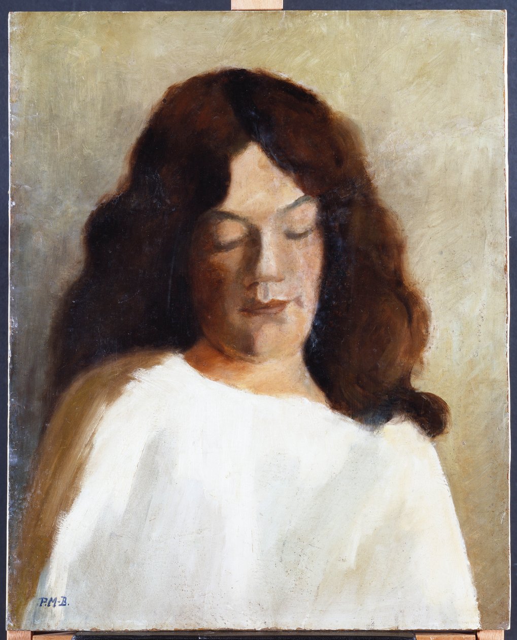 Ung kvinne med håret ned, ca. 1897 av Paula Modersohn Becker