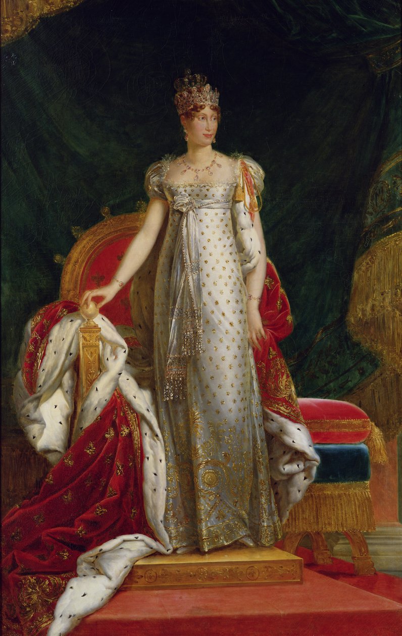 Portrett av keiserinne Marie Louise (1791-1847) av Frankrike, etter et maleri av Francois Gerard av Paulin Jean Baptiste Guerin